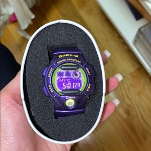 G shock watch in purple